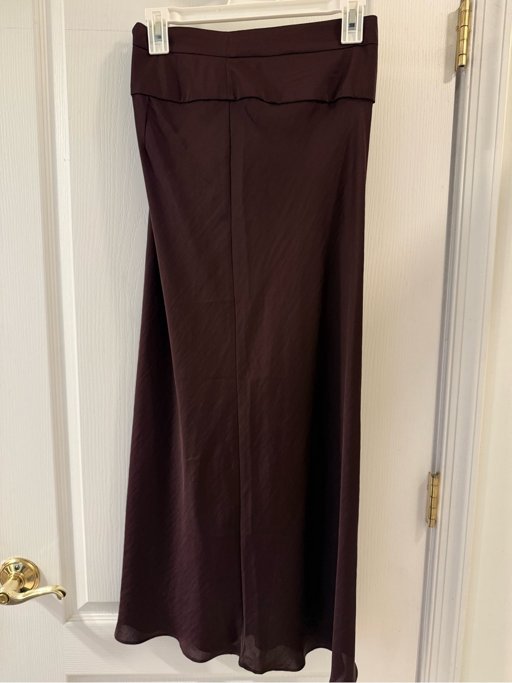 Free people Satin Dark Plum Maxi Skirt